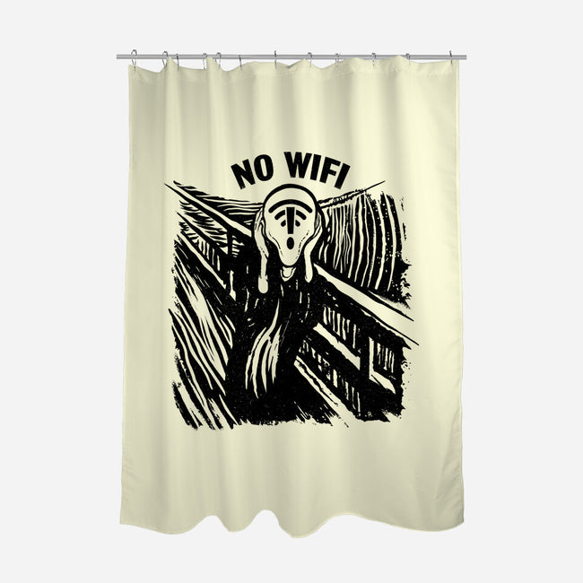 No WIFI Scream-None-Polyester-Shower Curtain-rocketman_art