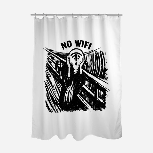 No WIFI Scream-None-Polyester-Shower Curtain-rocketman_art