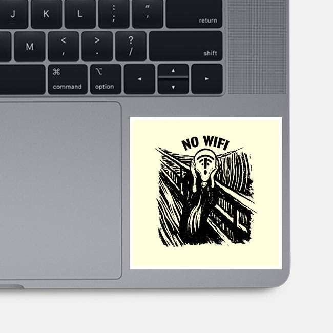 No WIFI Scream-None-Glossy-Sticker-rocketman_art