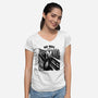 No WIFI Scream-Womens-V-Neck-Tee-rocketman_art