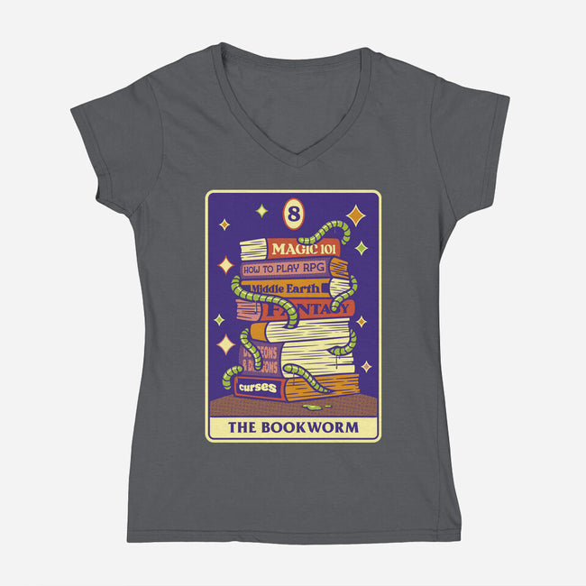 The Bookworm RPG-Womens-V-Neck-Tee-tobefonseca