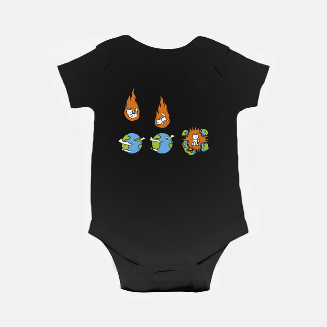 Cat Meteor-Baby-Basic-Onesie-tobefonseca