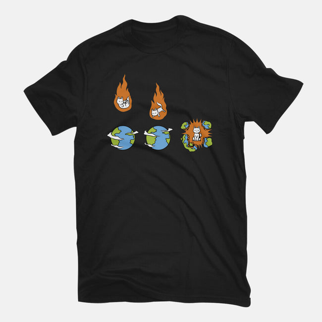Cat Meteor-Womens-Fitted-Tee-tobefonseca