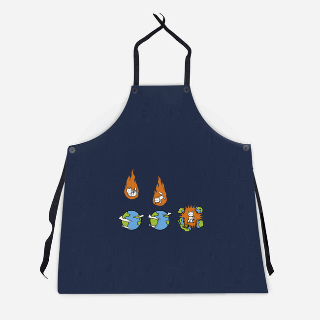 Cat Meteor-Unisex-Kitchen-Apron-tobefonseca