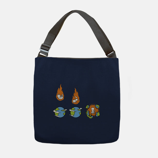 Cat Meteor-None-Adjustable Tote-Bag-tobefonseca