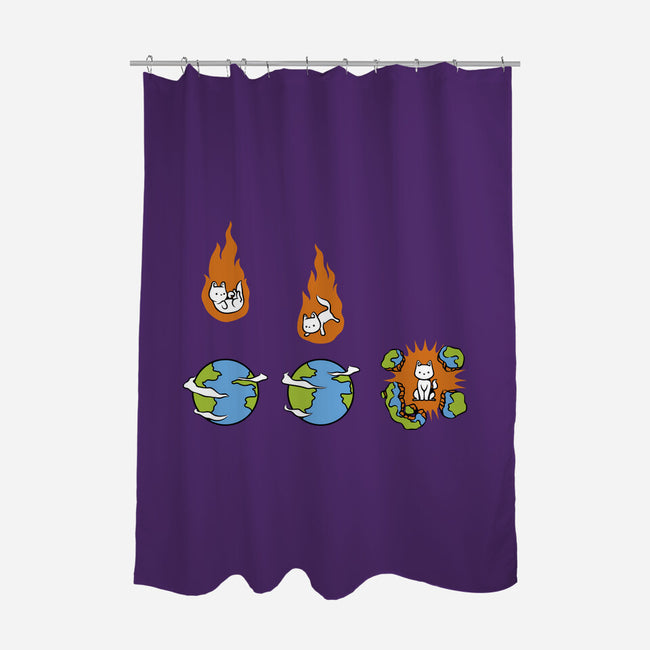 Cat Meteor-None-Polyester-Shower Curtain-tobefonseca