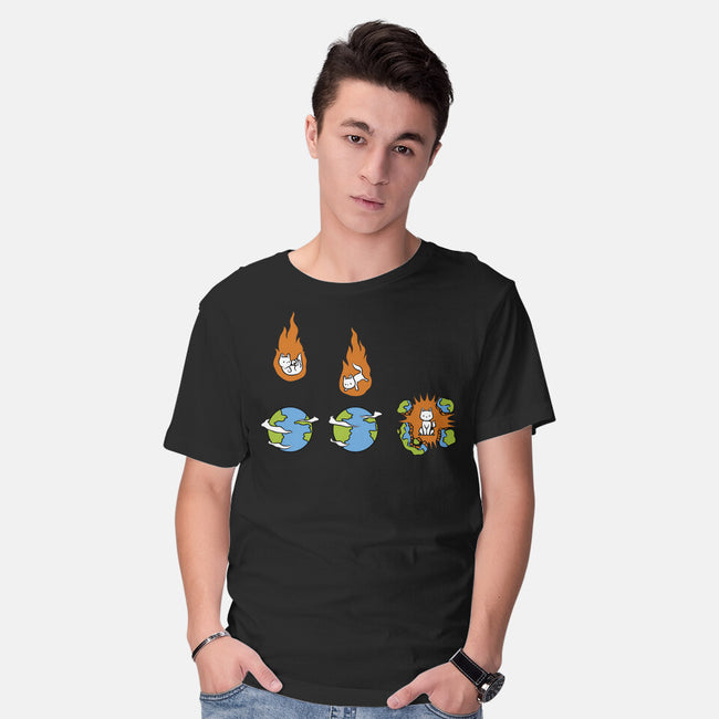 Cat Meteor-Mens-Basic-Tee-tobefonseca
