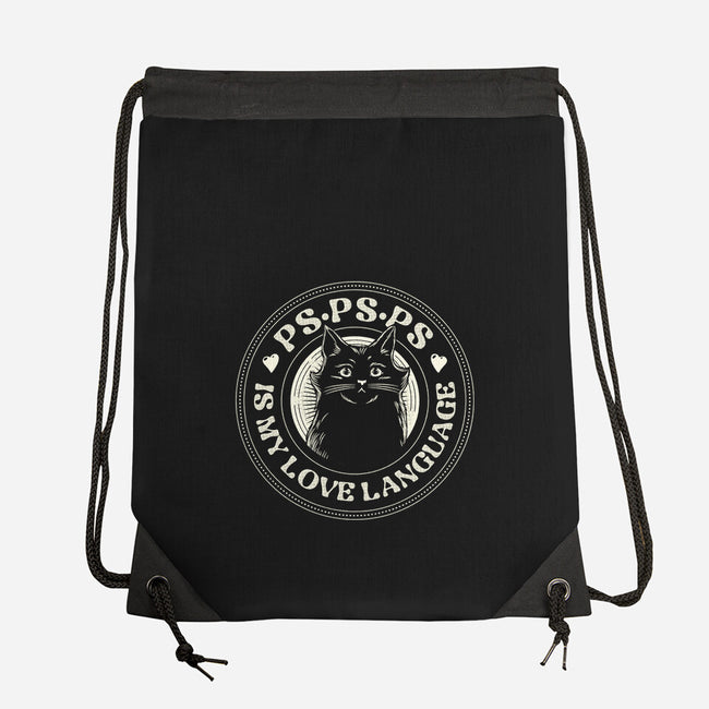 PSPSPS Is My Love Language Cat-None-Drawstring-Bag-tobefonseca