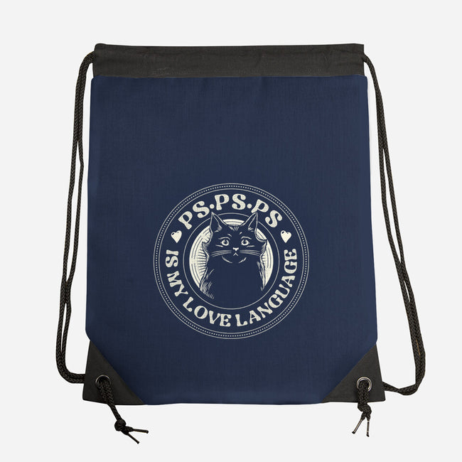 PSPSPS Is My Love Language Cat-None-Drawstring-Bag-tobefonseca