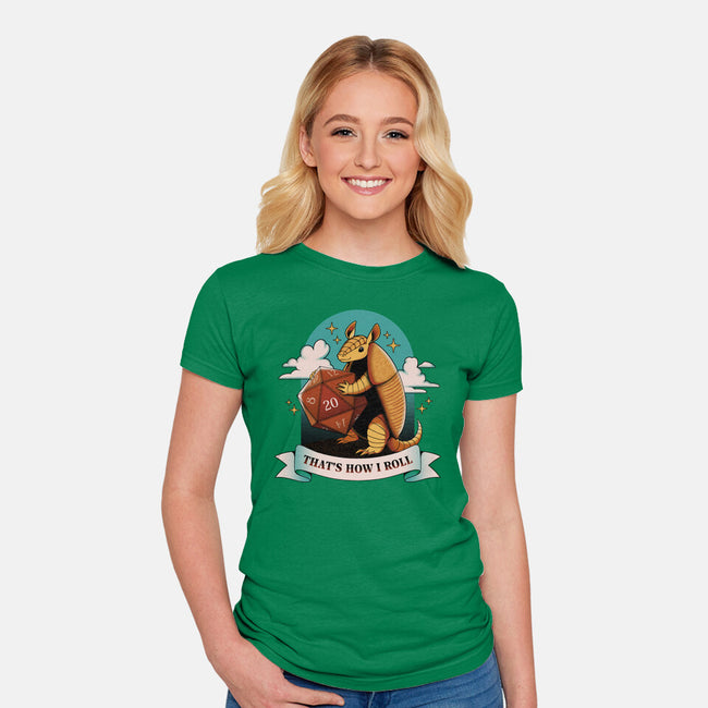 Armadillo That's How I Roll-Womens-Fitted-Tee-tobefonseca