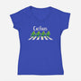 The Cactuars-Womens-V-Neck-Tee-2DFeer
