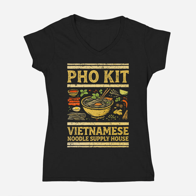 Pho Kit-Womens-V-Neck-Tee-kg07