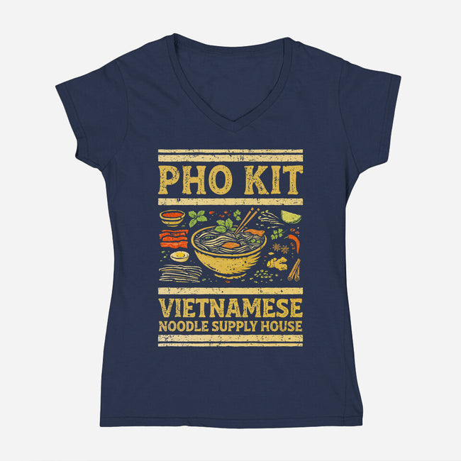 Pho Kit-Womens-V-Neck-Tee-kg07