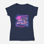 Psychic Beats-Womens-V-Neck-Tee-ilustrata