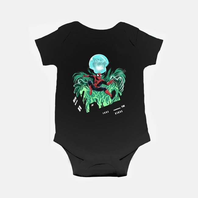 Mysterio Over The Spider-Baby-Basic-Onesie-zascanauta