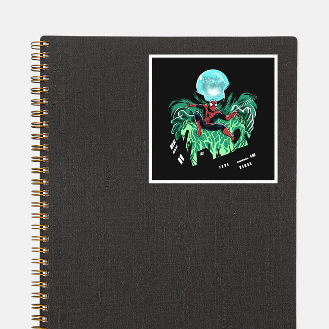 Mysterio Over The Spider-None-Glossy-Sticker-zascanauta