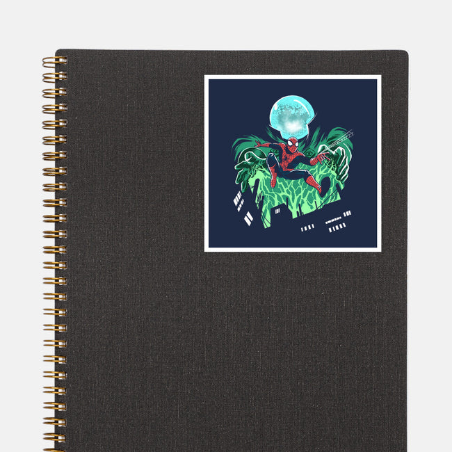Mysterio Over The Spider-None-Glossy-Sticker-zascanauta