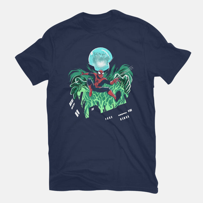 Mysterio Over The Spider-Mens-Basic-Tee-zascanauta