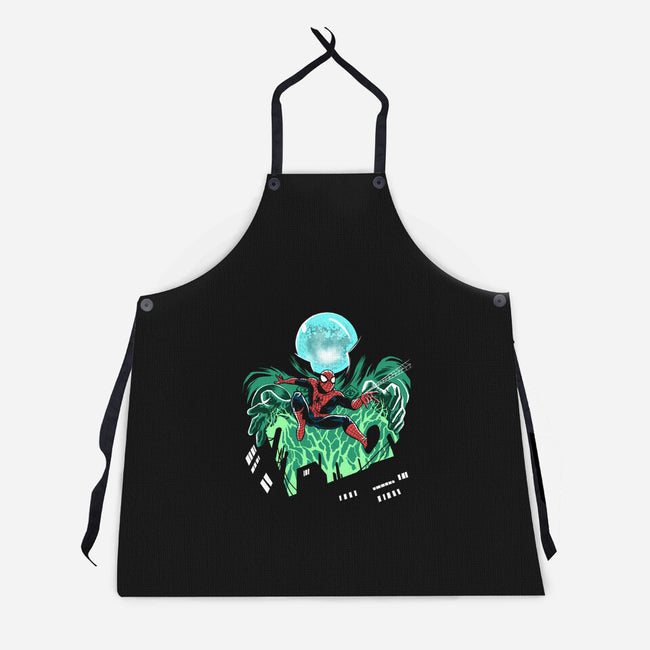 Mysterio Over The Spider-Unisex-Kitchen-Apron-zascanauta