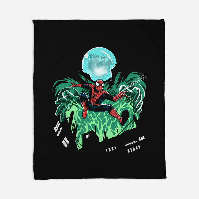 Mysterio Over The Spider-None-Fleece-Blanket-zascanauta