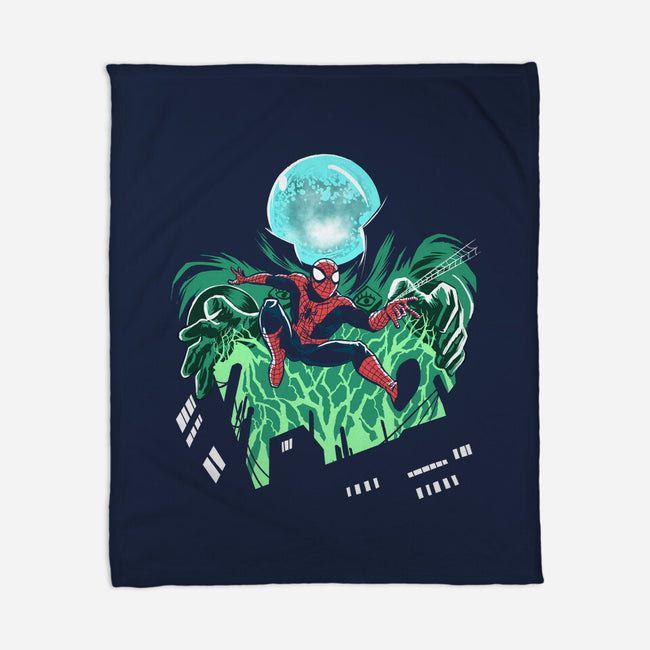 Mysterio Over The Spider-None-Fleece-Blanket-zascanauta