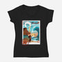 Motunui Stamp-Womens-V-Neck-Tee-dandingeroz