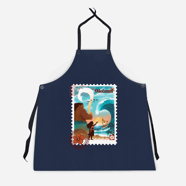 Motunui Stamp-Unisex-Kitchen-Apron-dandingeroz