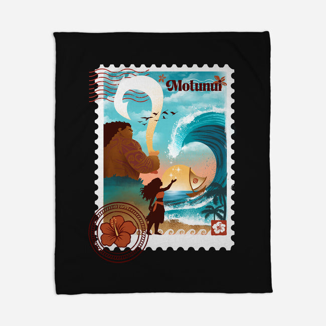Motunui Stamp-None-Fleece-Blanket-dandingeroz