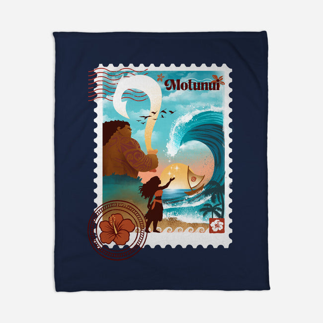 Motunui Stamp-None-Fleece-Blanket-dandingeroz