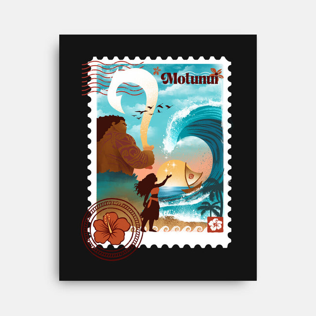Motunui Stamp-None-Stretched-Canvas-dandingeroz