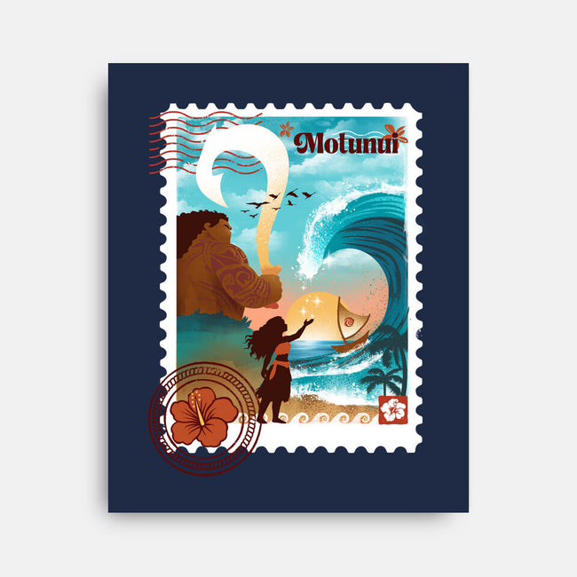 Motunui Stamp-None-Stretched-Canvas-dandingeroz