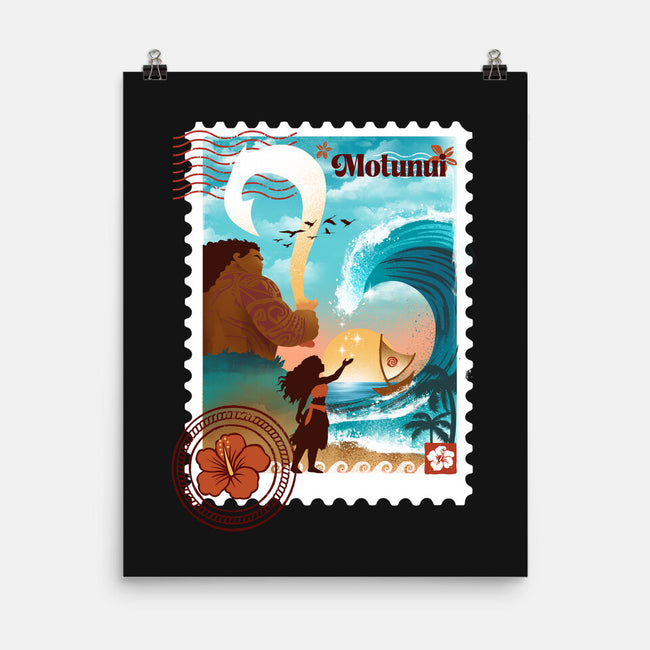 Motunui Stamp-None-Matte-Poster-dandingeroz