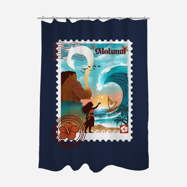 Motunui Stamp-None-Polyester-Shower Curtain-dandingeroz