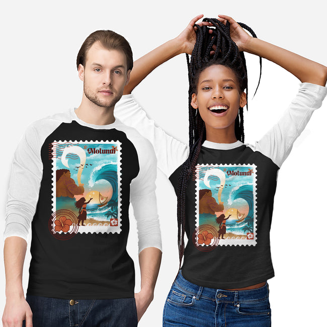 Motunui Stamp-Unisex-Baseball-Tee-dandingeroz