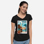 Motunui Stamp-Womens-V-Neck-Tee-dandingeroz