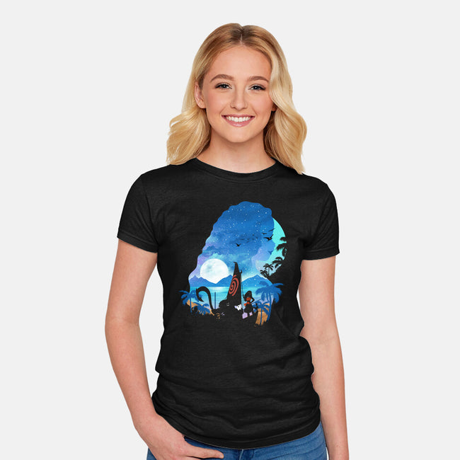 The Daughter Of The Sea-Womens-Fitted-Tee-dandingeroz