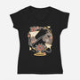 Origami Airplane-Womens-V-Neck-Tee-NemiMakeit