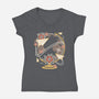 Origami Airplane-Womens-V-Neck-Tee-NemiMakeit
