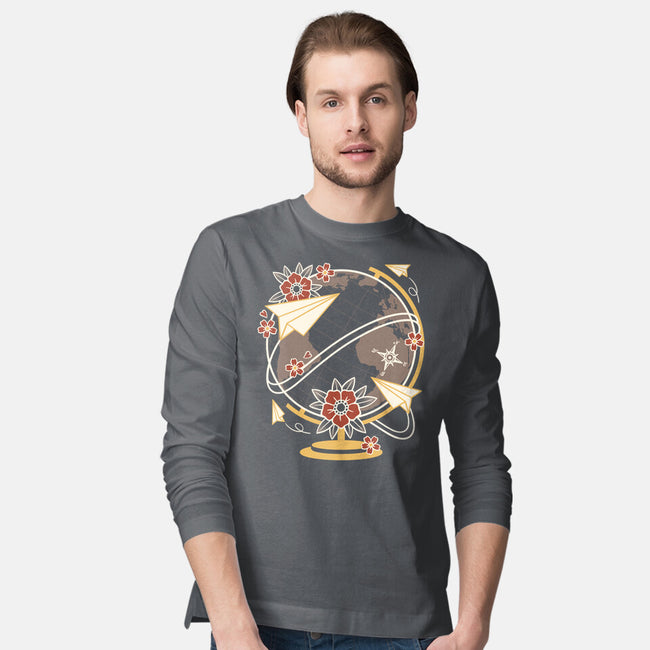 Origami Airplane-Mens-Long Sleeved-Tee-NemiMakeit