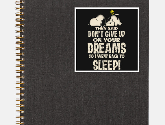 Don't Give Up On Your Dreams