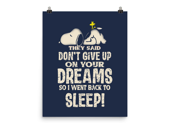 Don't Give Up On Your Dreams