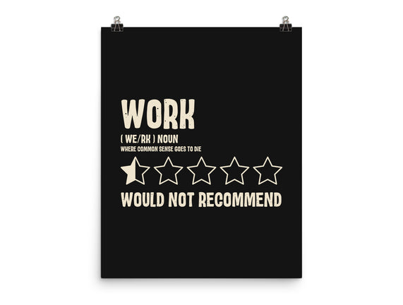 Would Not Reccomend