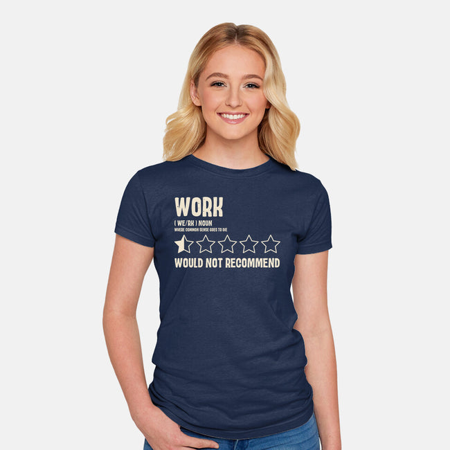 Would Not Reccomend-Womens-Fitted-Tee-turborat14