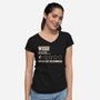 Would Not Reccomend-Womens-V-Neck-Tee-turborat14