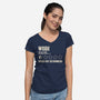 Would Not Reccomend-Womens-V-Neck-Tee-turborat14