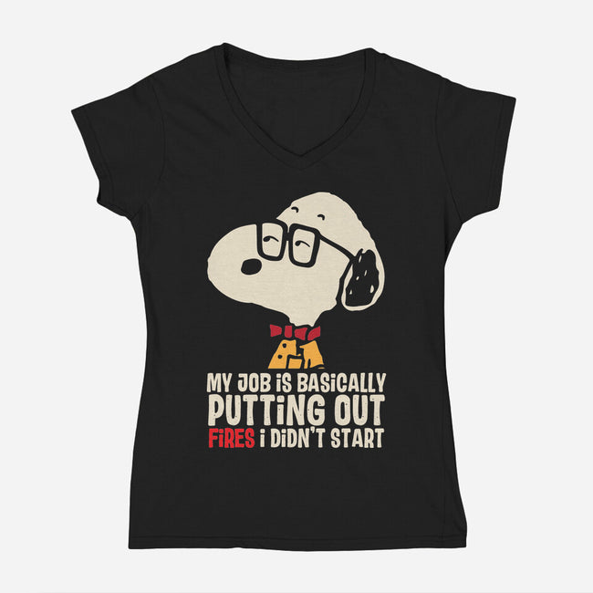 Basic Job-Womens-V-Neck-Tee-turborat14