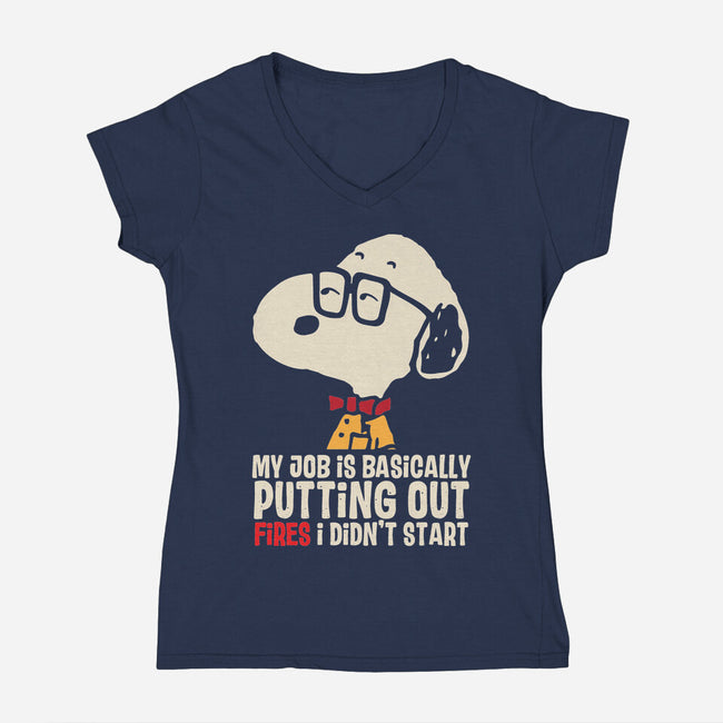 Basic Job-Womens-V-Neck-Tee-turborat14