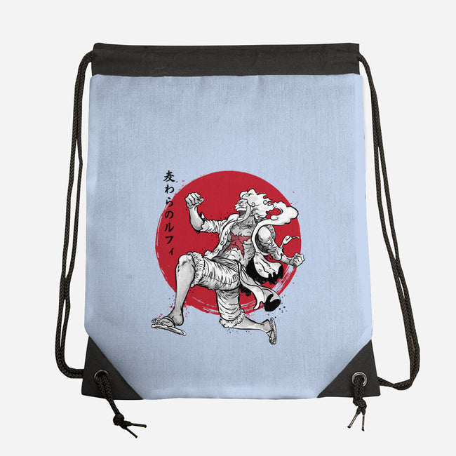 The Awakening Of Sun God Sumi-e-None-Drawstring-Bag-DrMonekers