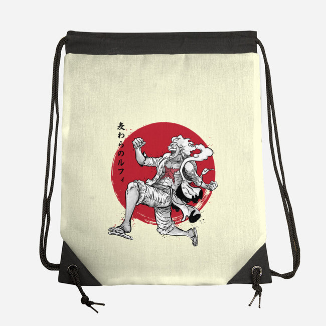 The Awakening Of Sun God Sumi-e-None-Drawstring-Bag-DrMonekers