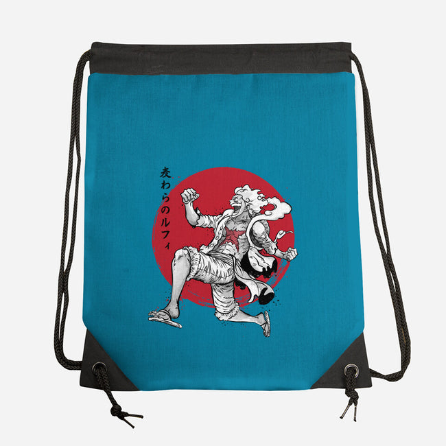 The Awakening Of Sun God Sumi-e-None-Drawstring-Bag-DrMonekers